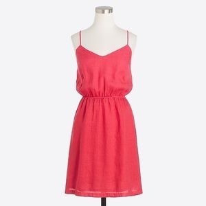 J Crew Coral Linen Cami Dress